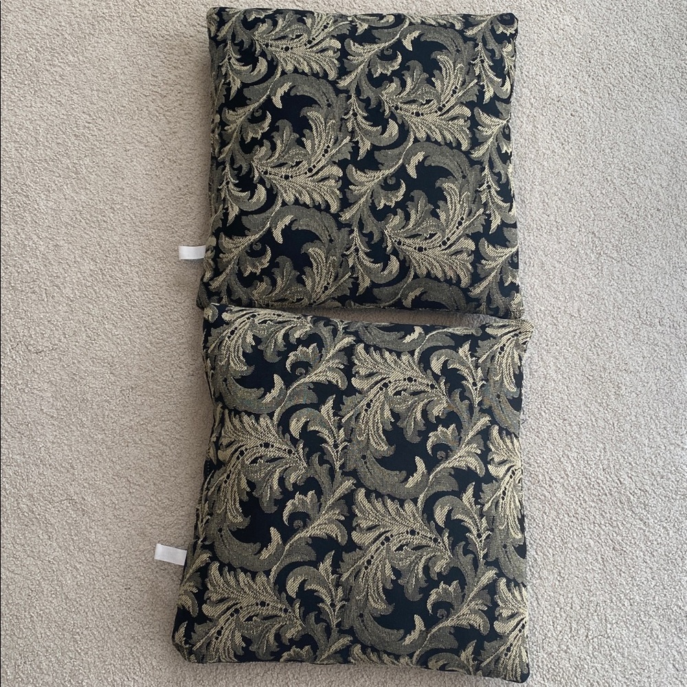 Pair of Black and beige Decorative Pillows